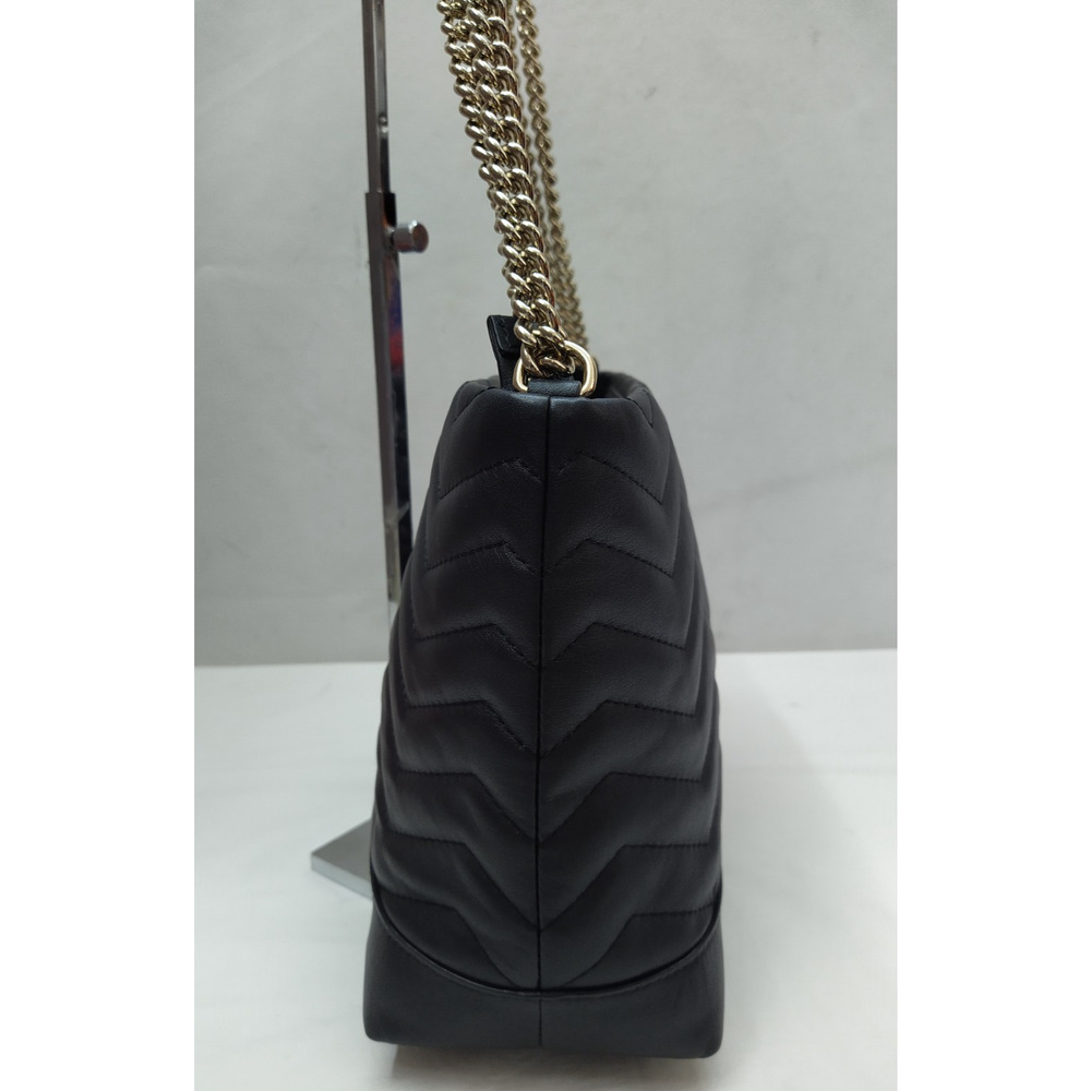 Kate Spade New York Black Leather Quilted Chain Strap Zipper Shoulder Bag - Picture 5 of 16